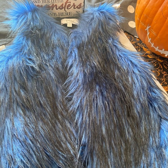 Dsignature blue faux fur vest - Picture 1 of 3